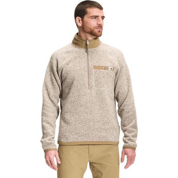 The North Face Beige Gordon Lyons Quarter Zip Fleece Pullover Men's Size XL - Picture 1 of 8